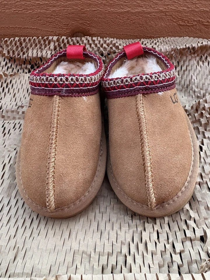 UGG Tazz тапочки каштана ребенка новый замши идеальное состояние товара Sz.28-(США Sz.11) - Изображение 2 из 4