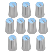 10pcs,D type 6mm Potentiometer Control Knobs For Volume Tone Knobs Grey Blue