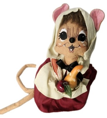 2012 Annalee 7  Pilgrim Girl Mouse Doll Fall Thanksgiving Autumn Harvest Decor 