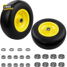 13X5.00-6 Flat-Free Lawn Mower Tire  Wheel Set of 2, Zero-Turn Mower Front Tire