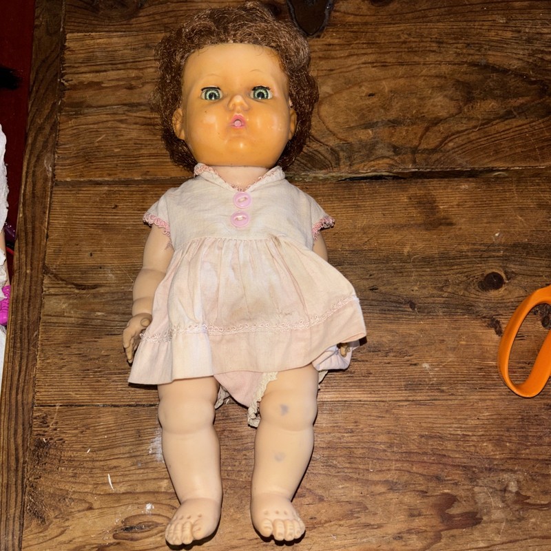 1950’s American Character Tiny Tears Drink & Wet Baby Doll 11" TLC