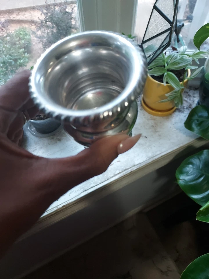 Jarrón pequeño The Antique Sheffield Silver Co EPC 298 Challis England placa de plata Foto 2 de 4