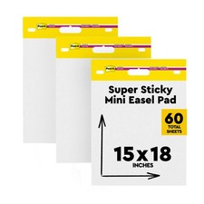 Post-it Self-Stick Mini Easel 15 in. x 18 / 20 sheets / 3-pack, White