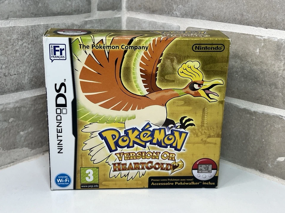 Nintendo DS Pokemon Or HeartGold Pokewalker BIG BOX - CIB/inserts MINT French - Image 2 of 4