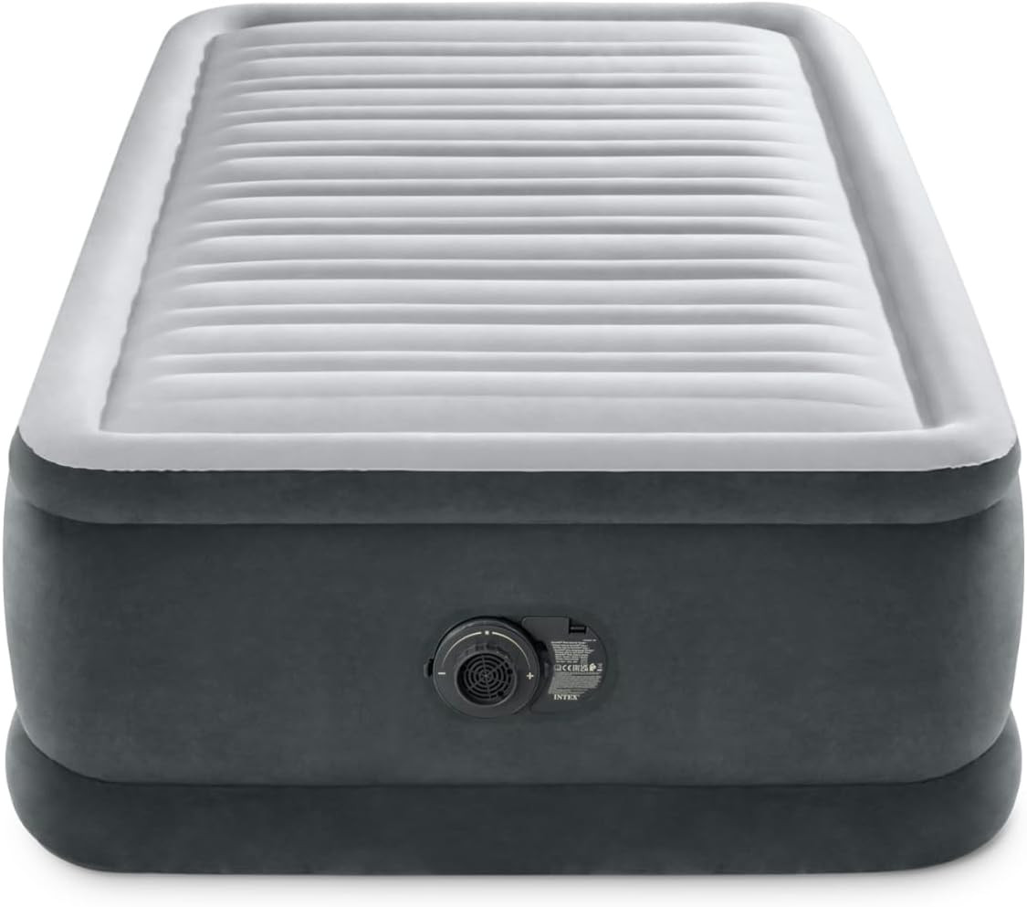 Matelas gonflable 1 place Intex Comfort Plush Elevated avec pompe électrique