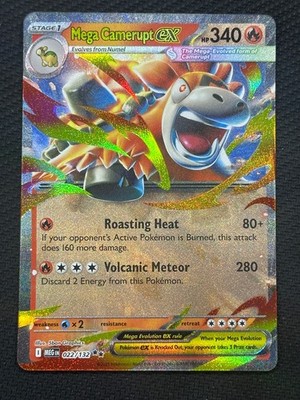 Mega Camerupt ex Holo Double Rare ME01: Mega Evolution 022/132 NM