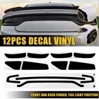 For 15-23 Charger Dark Smoke Tail Light RaceTrack Rear Tint PreCut Overlay Vinyl