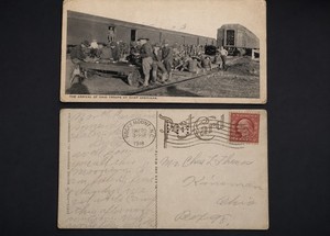 WWI Camp Sheridan Ohio Troops Postcard 1918 Rocky Mount NC Posted 2¢ Stamp