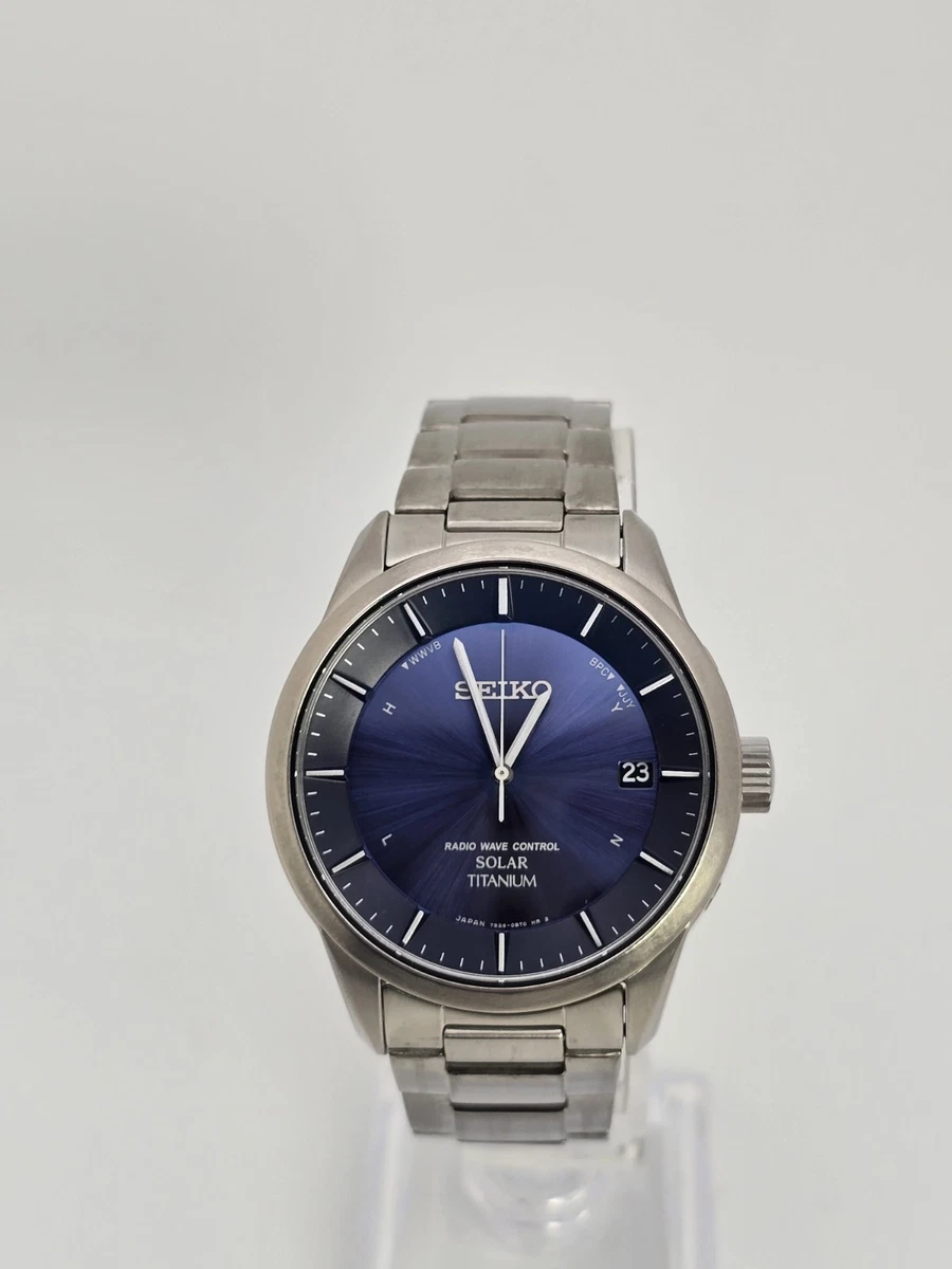 Radio solar Seiko SBTM209 40 mm Spirit atómica titanio esfera azul zafiro JDM