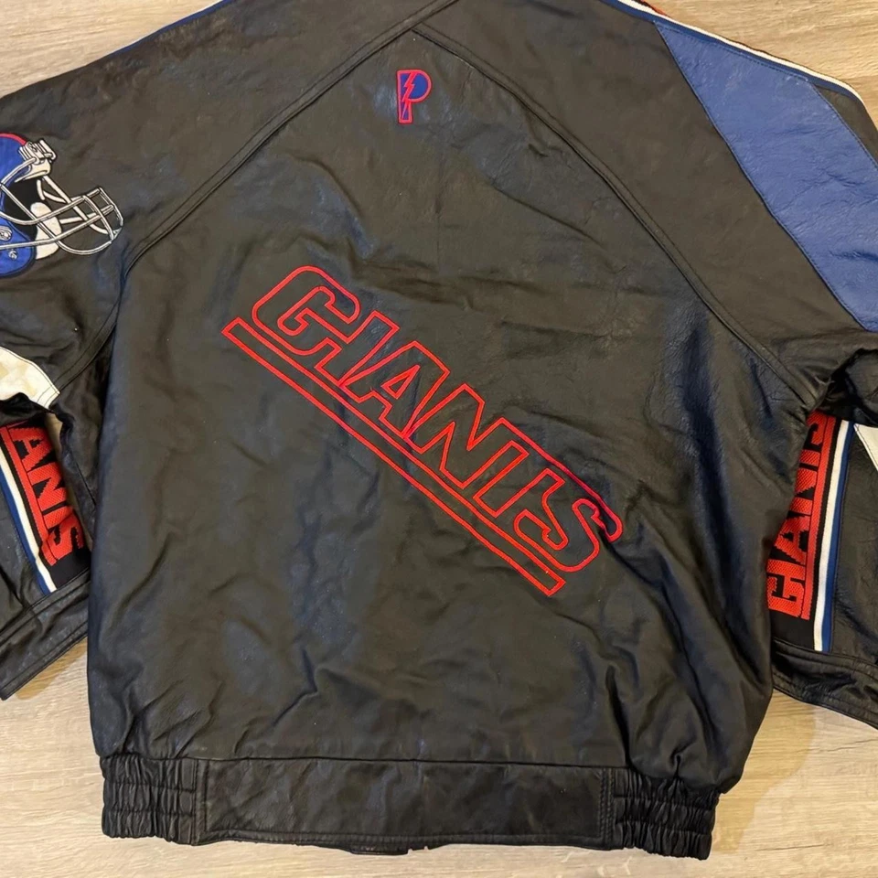 New York Giants vintage Pro player leather 2xL jacket #NFL #Giants - Image 3 of 4