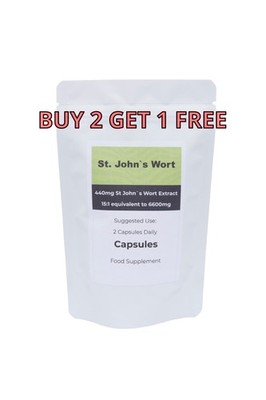 Johanniskraut 6600mg Kapseln Extrakt 15:1 Vegan Briefkastenfreundlich
