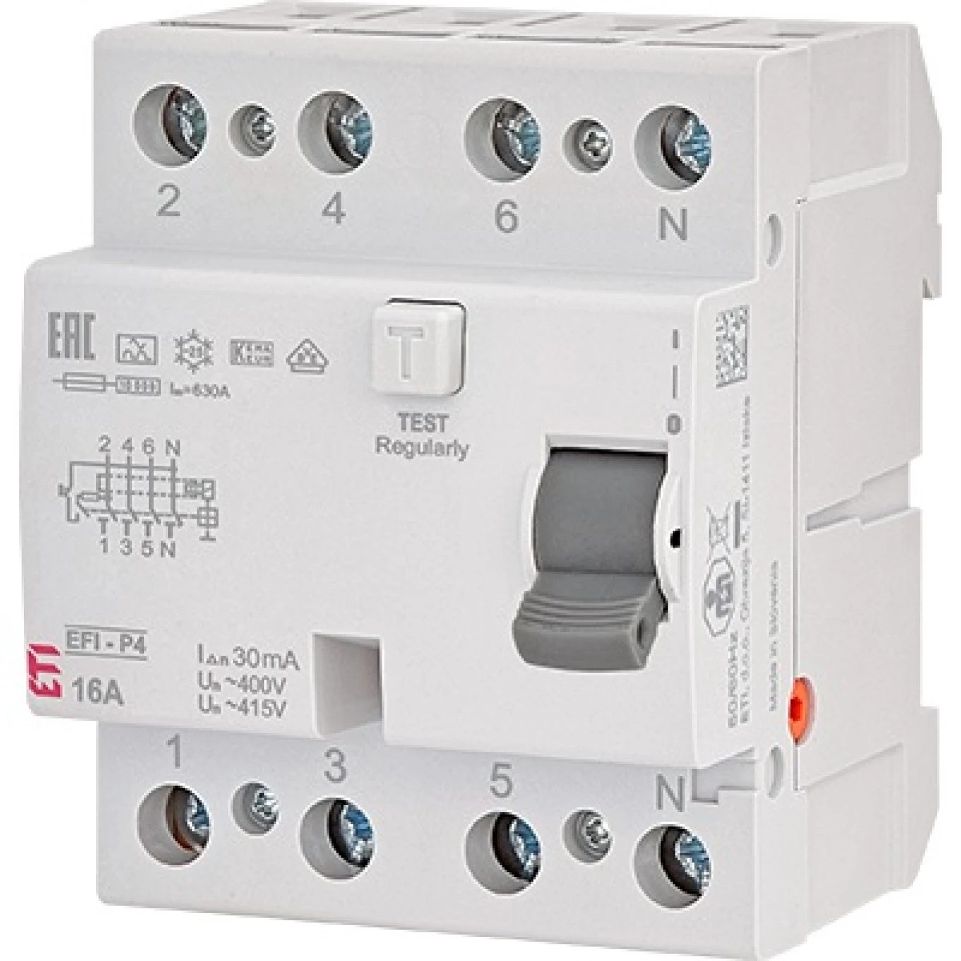 4P 32A 0.03A ASTI EFI-P4 002061617 Residual Current Switch