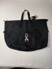 Roberta Amee Large Nylon Travel Bag Breast Cancer Ribbon