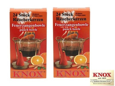 KNOX - 2er Set Räucherkerzen Räucherkegel Gr. M - Feuerzangenbowle