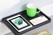 Bedshelfie Bedside Shelf For Top Bunk   Black cup