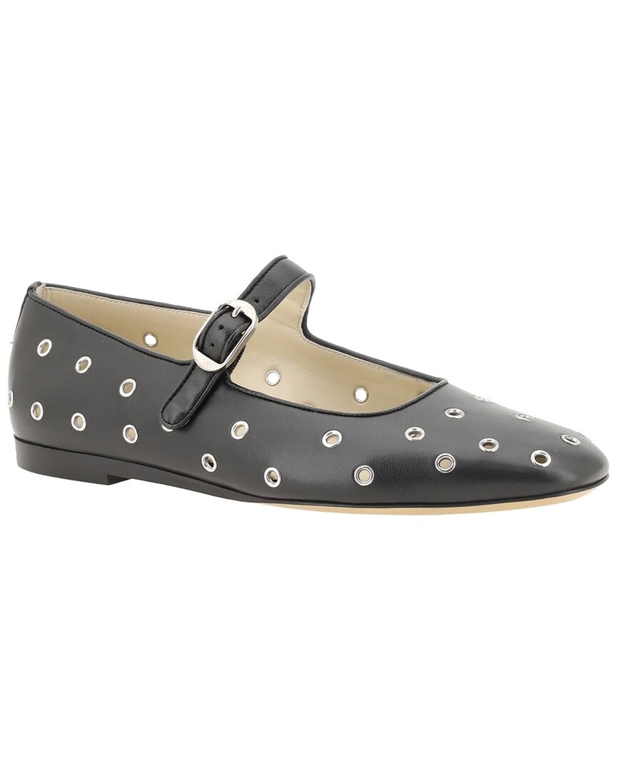 Le Monde Beryl Mary Jane Leather Ballerina Flat Women's Black 38