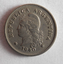 1940 ARGENTINA 10 CENTAVOS - Great Coin - FREE SHIP - VINTAGE BIN #14