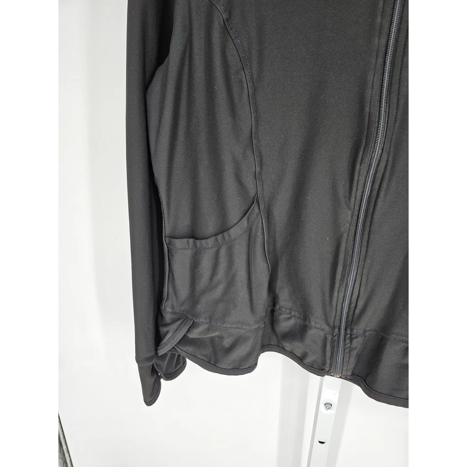 Danskin Now Womens Sz XXL Full Zip Lightweight Jacket Black - Image 2 of 4