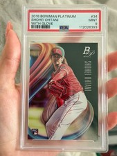 2018 Bowman Platinum Shohei Ohtani RC With Glove  #34 PSA 9 Mint