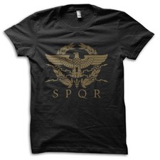 SPQR Roman Gladiator Imperial Golden Eagle Army  T-Shirt M5817