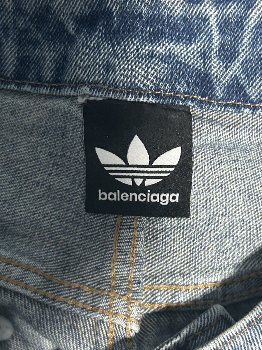 Balenciaga x Adidas Men's Wide-Leg Striped Jeans Size 32 | eBay