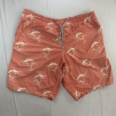 Vilebrequin Shorts Men's XXXL Pink Coral Beach Swim Trunks Lined Drawstring