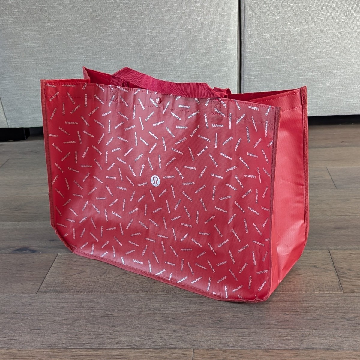 large lululemon tote bag Reusable Carryall Gym Access Exterior Pocket For Your Essentials Lululemon Reusable Shopping Tote Bag
