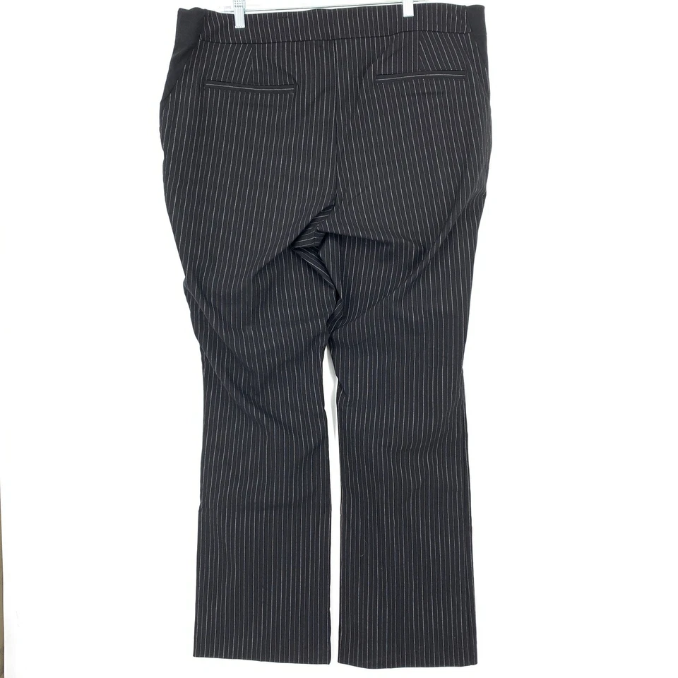 Maurices Straight Leg Dress Pants Womens Size 22W Pinstripe Black Pull On Waist - Image 2 of 4