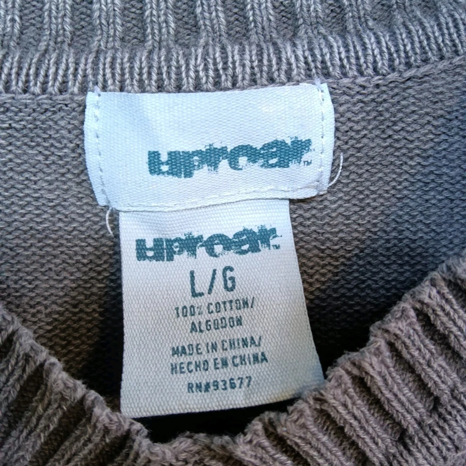 Suéter Gris Uproar Talla Grande Unisex Correa para el Hombro con Botones Foto 3 de 4