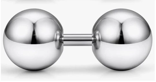 Barra de presión 14g Big Ball 6 8 10mm acero quirúrgico 316L VCH campana anillo regalo Foto 2 de 4