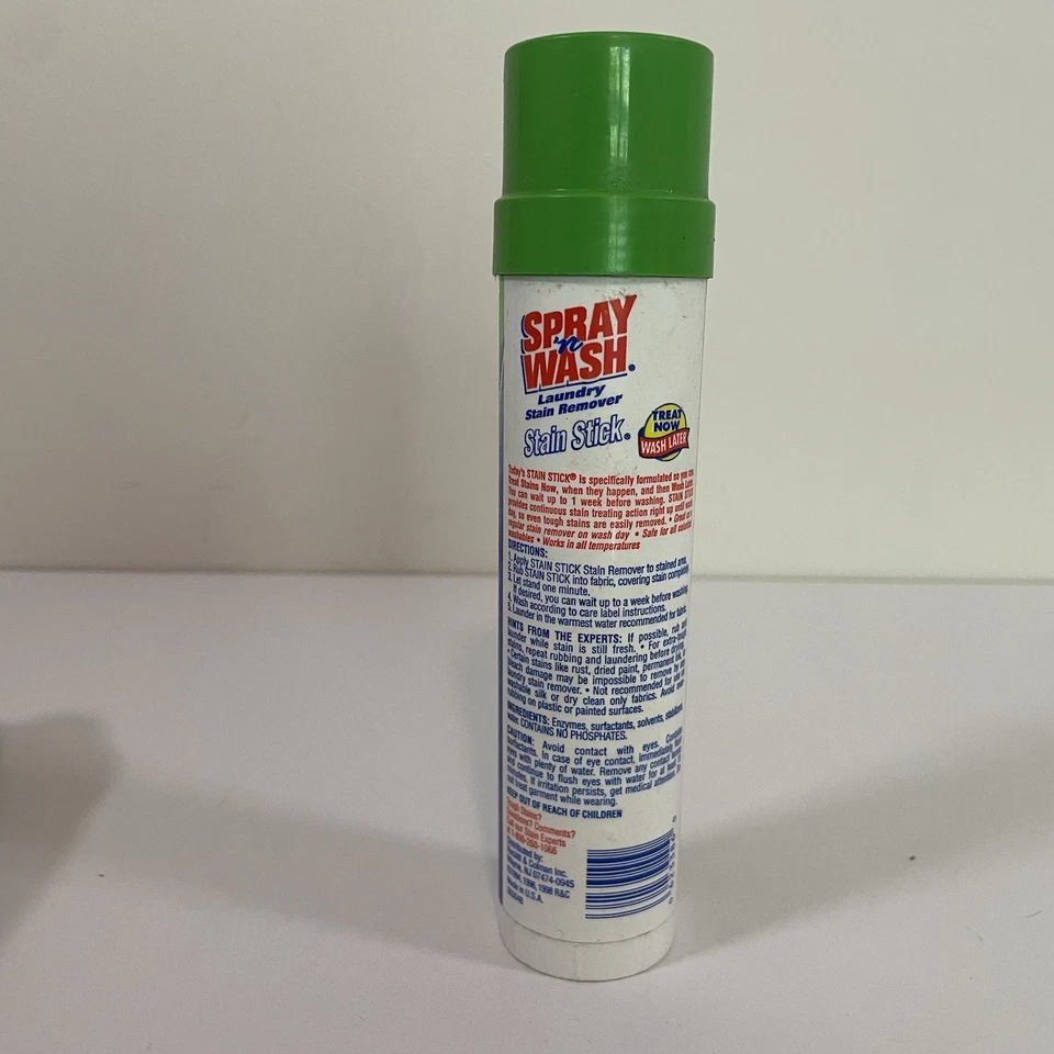 Spray n Wash Quitamanchas de Lavandería Barra de Manchas 4.4 OZ 95% Completo 1998 Hecho en EE. UU. Foto 3 de 4
