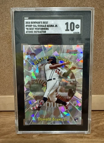 2018 Bowmans Best⚾️RONALD ACUNA JR #98BP-RAJ💥ATOMIC REFRACTOR RC SP💥SGC 10