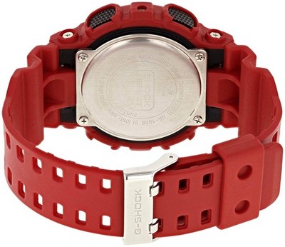Casio Red Mens Analogue-Digital Watch G-shock GA-100B-4AER