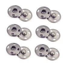  12 Sets Press Stud Sew on Metal Snap Button Rust Proof Heavy Duty Metal Snap 