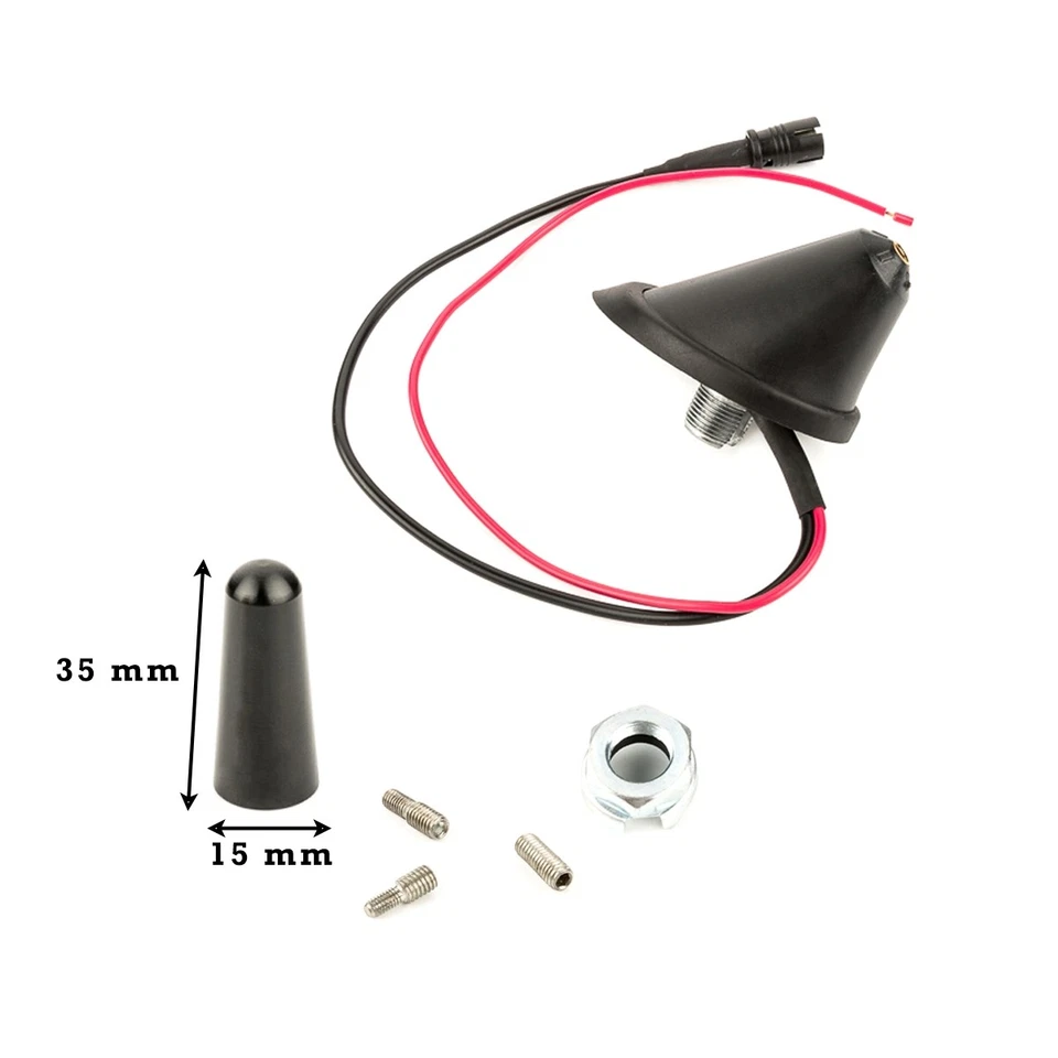 Asta corta antenna tetto 3,5 cm piede RAKU II 2 per LAND ROVER DEFENDER DISCOVERY 4 - Immagine 3 di 4