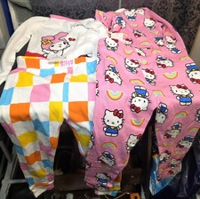 Hello Kitty-Girl's 4pc 2 long sleeve multi-color pajama set size 3