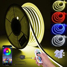 DELight 100FT RGB Neon Rope Lights with Remote Control & APP AC 110V DEL-D100R