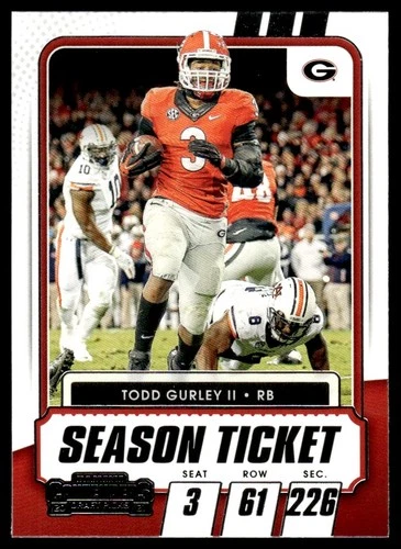 2021 Panini Contenders Todd Gurley II Georgia Bulldogs #58