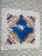 Vintage Boston Third Stage Tour '87 Bandana Concert Memorabilia Rock STAINED