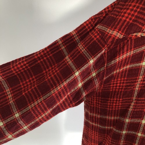 Free People Intimately Check Shirt Red Multicoloured Size XS Relaxed Fit - Picture 17 of 24