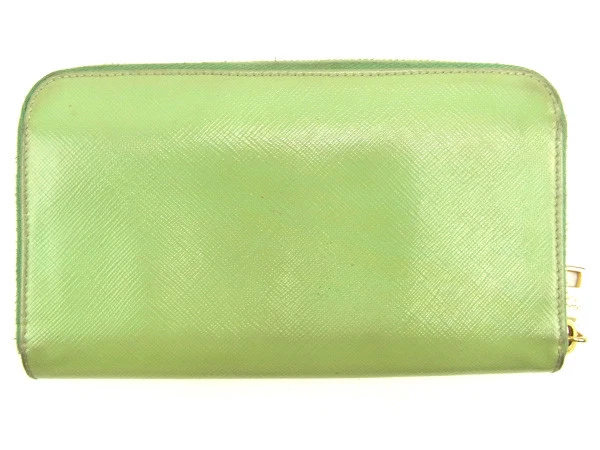 Green prada wallet sale