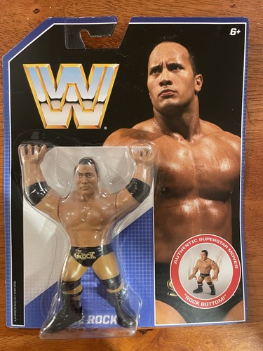 New Mattel WWF WWE Retro The Rock Wrestling Figure...