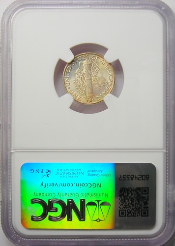 1941 Mercury Dime 10C Coin - Certified NGC MS68 FB - $3,700 Value! - Picture 3 of 5