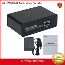 4K H265 H264 Audio Video Decoder Network Video Decoder Suitable for IP Cameras