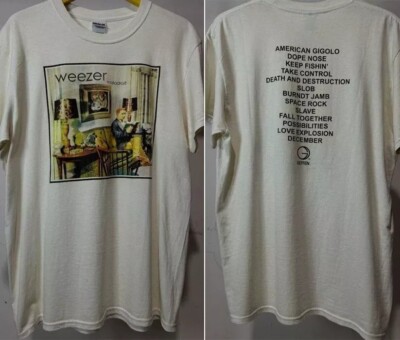 Weezer maladroit Tシャツ カーキ グレー S ノベルティ 00s Weezer Maladroit White T-shirt 2 Side Remake Short