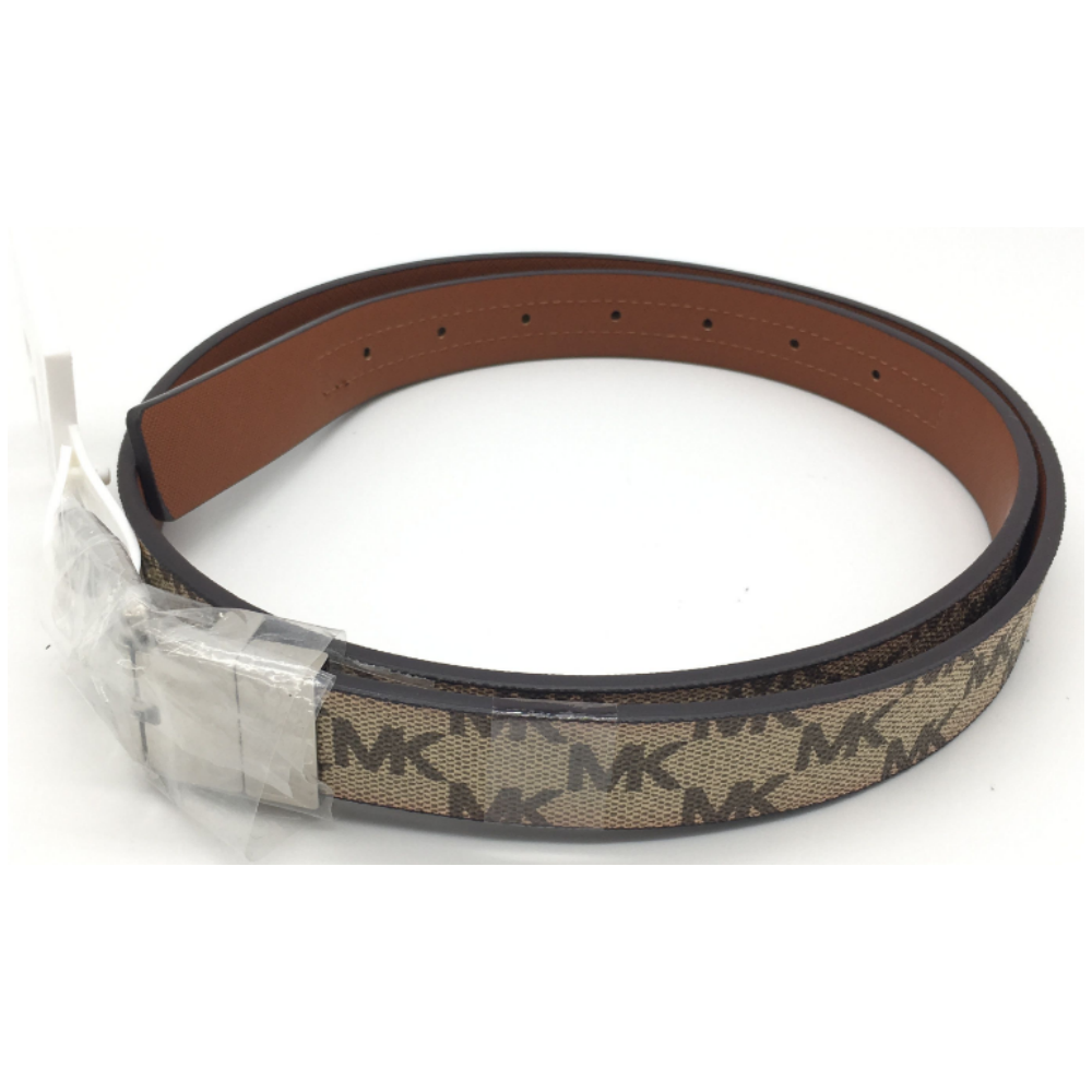 New Michael Kors MK Pattern Reversible Belt Reversible Snake Embossed Belt in DRIFTWOOD - Sale | Michael  main image 2
