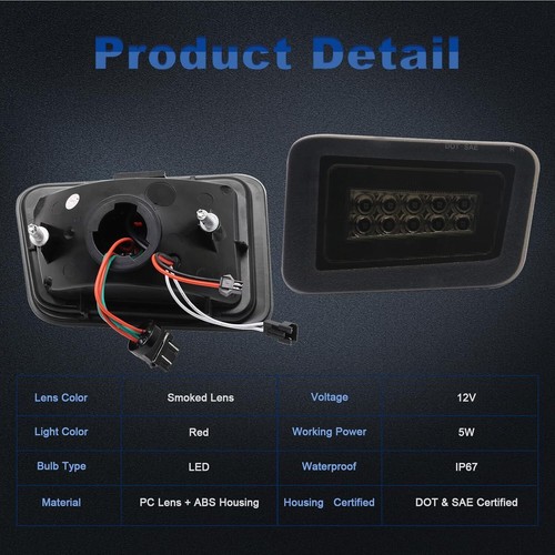 For 2005-2009 Hummer H2 SUV Smoked LED Tail Light Turn Signal Reverse Brake Lamp - Bild 7 von 18