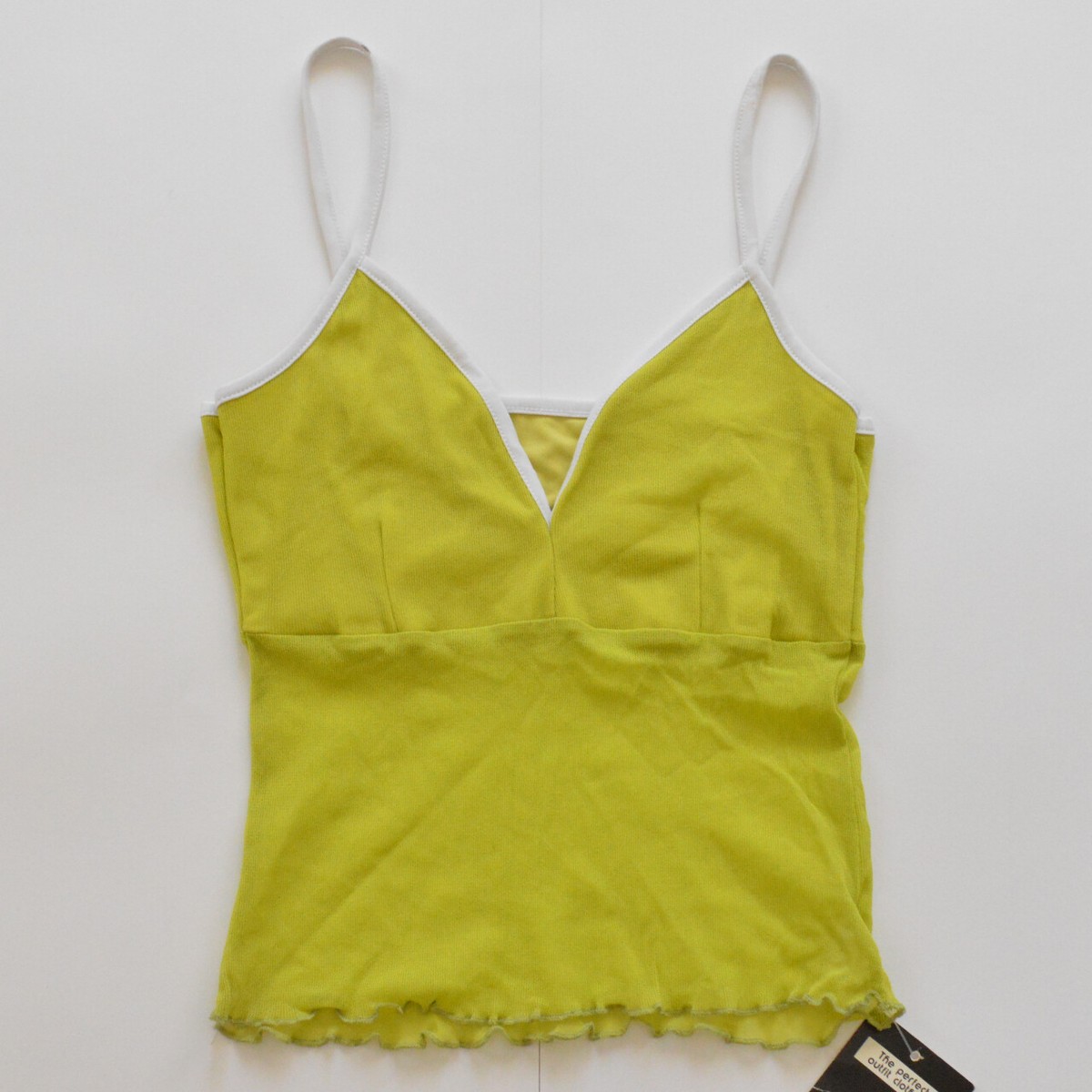Adorable NWT deadstock Y2K 00s 2000s mesh strappy crop top