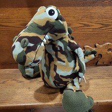 Camouflage Green Alligator Crocodile Beeposh Melissa  Doug Plush Stuffed 13"
