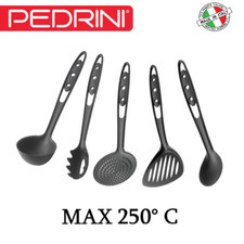 PEDRINI SET 5 UTENSILI MESTOLI ACCESSORI DA CUCINA IN NYLON +250° MAX